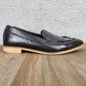 Everlane Women's 8.5‎ Black Leather Made in Italy Loafers Minimalist Shoes